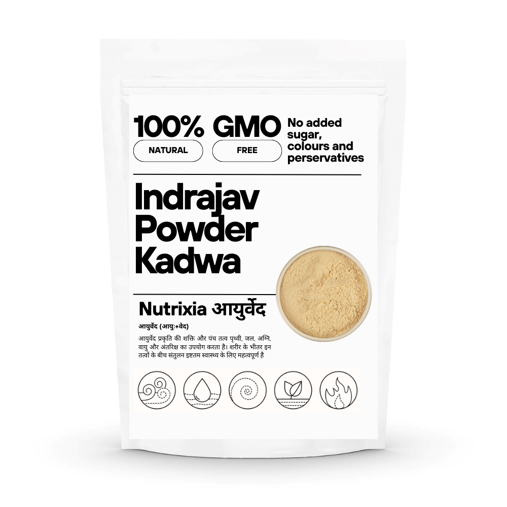 Indrajav Powder Churna- Indrajau Powder- Indrajav Seeds(Kadwa)-Holarrhena Pubescens Seeds   English : Ester Tree, Conessi Seeds, Hindi : Indraju, Kurchi, Kuraiya, Sanskrit :BhadraYava, Kalinga, Sakra, Vatsaka, Urdu :Tukhm-e-Kurchi, IndarjaoTalkh, Punjabi :Indrajau, Kaurasakh, Kura, Assamese :Dudhkuri, Bengali :Kurchi, Gujrati :Kuda, Kudo, Kannada :KodasigeBeeja,Malayalam : Kutakappala, Marathi :Kudayache Beej, Oriya :Kurei, Keruan, Tamil :Kudasapalai, Telugu :KodisapalaVittulu, Palakodisa, Vittulu.