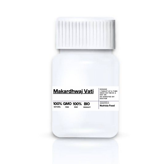 Makardhwaj Vati मकरध्वज वटी Makar dwaj dhag makhar MAKARDHVAJVATI    Key Ingredients:   Makardhwaj Ras Sindur1 Malla Sindur Jayfal (Myristica Fragrans) Javantri (Myristica Fragrans) Laving (Syzgium Aromaticum) Baras Kapoor(Dryobalanops aromatica) Safed Mari(Piper Nigrum) Loh Purified Zerkochal