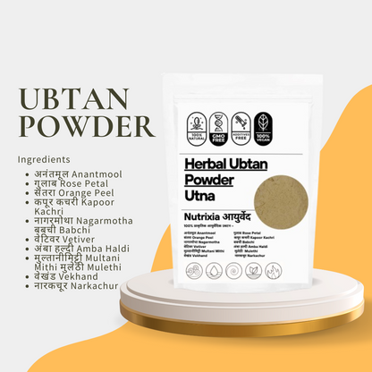 Ayurvedic Ubtan Powder – Natural Tan Removal , Skin Brightening Body Wash for All Skin Types – Perfect for Women & Men Nutrixia