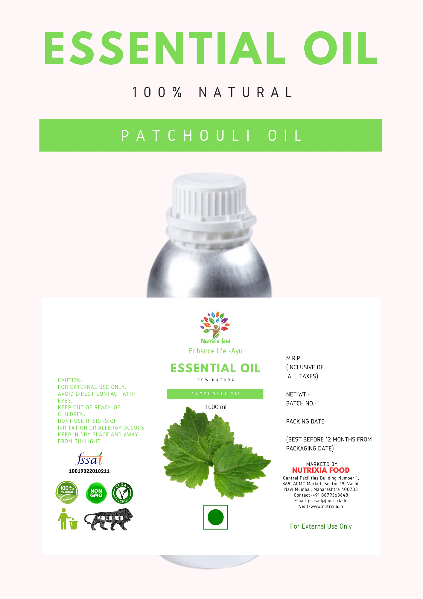 PATCHOULI OIL -Nutrixia Food